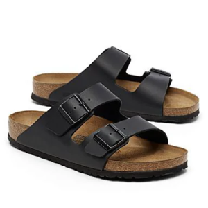 Classic Black Double-Strap Comfort Sandals