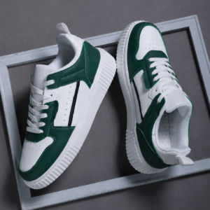 Urban Green & White Street Sneakers