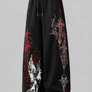 Gothic Graphic Baggy Sweatpants